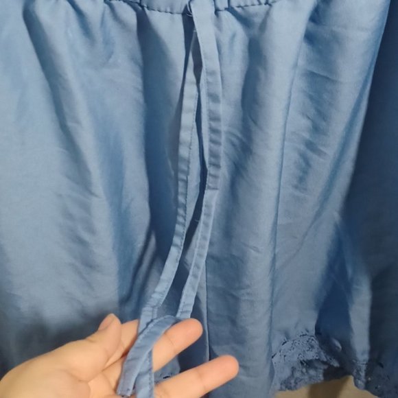 Blue off shoulder Romper - Picture 7 of 9